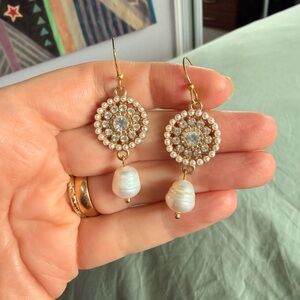 Palm Sunday pearl earrings